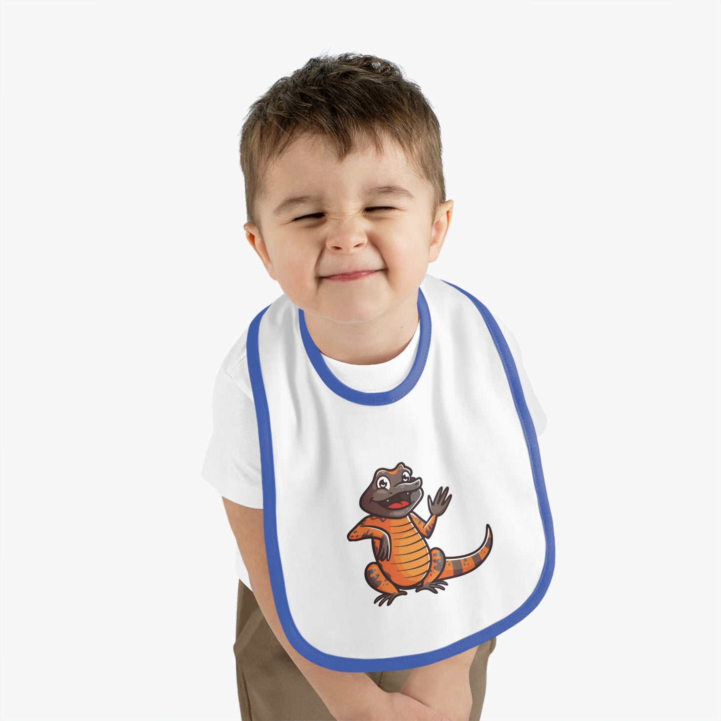 Gila Monster Contrast Baby Bib