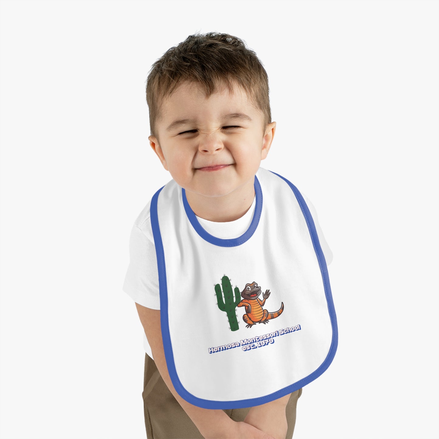 Embellished Logo Contrast Baby Bib