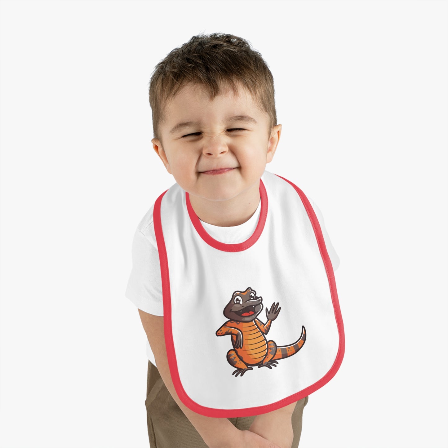 Gila Monster Contrast Baby Bib