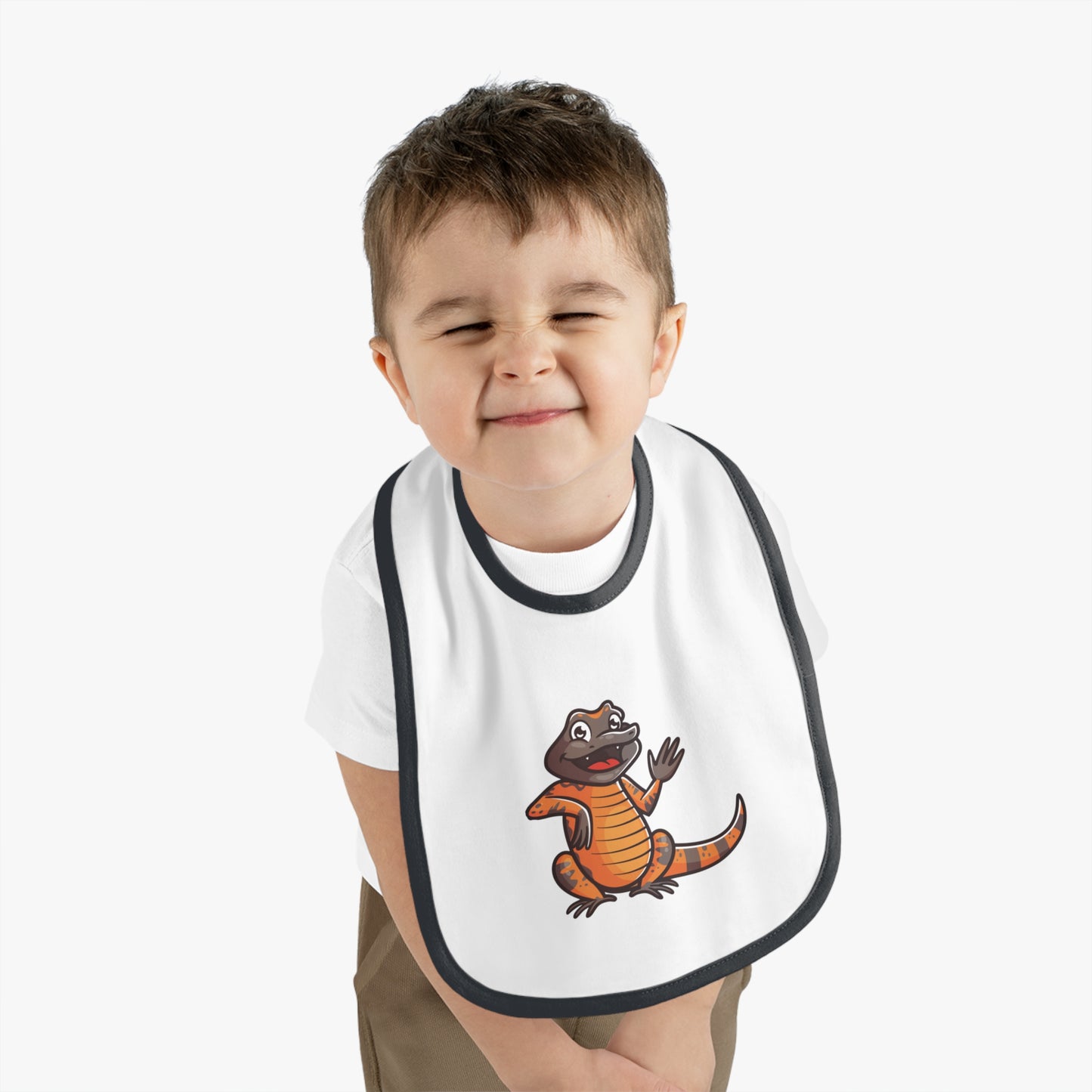 Gila Monster Contrast Baby Bib