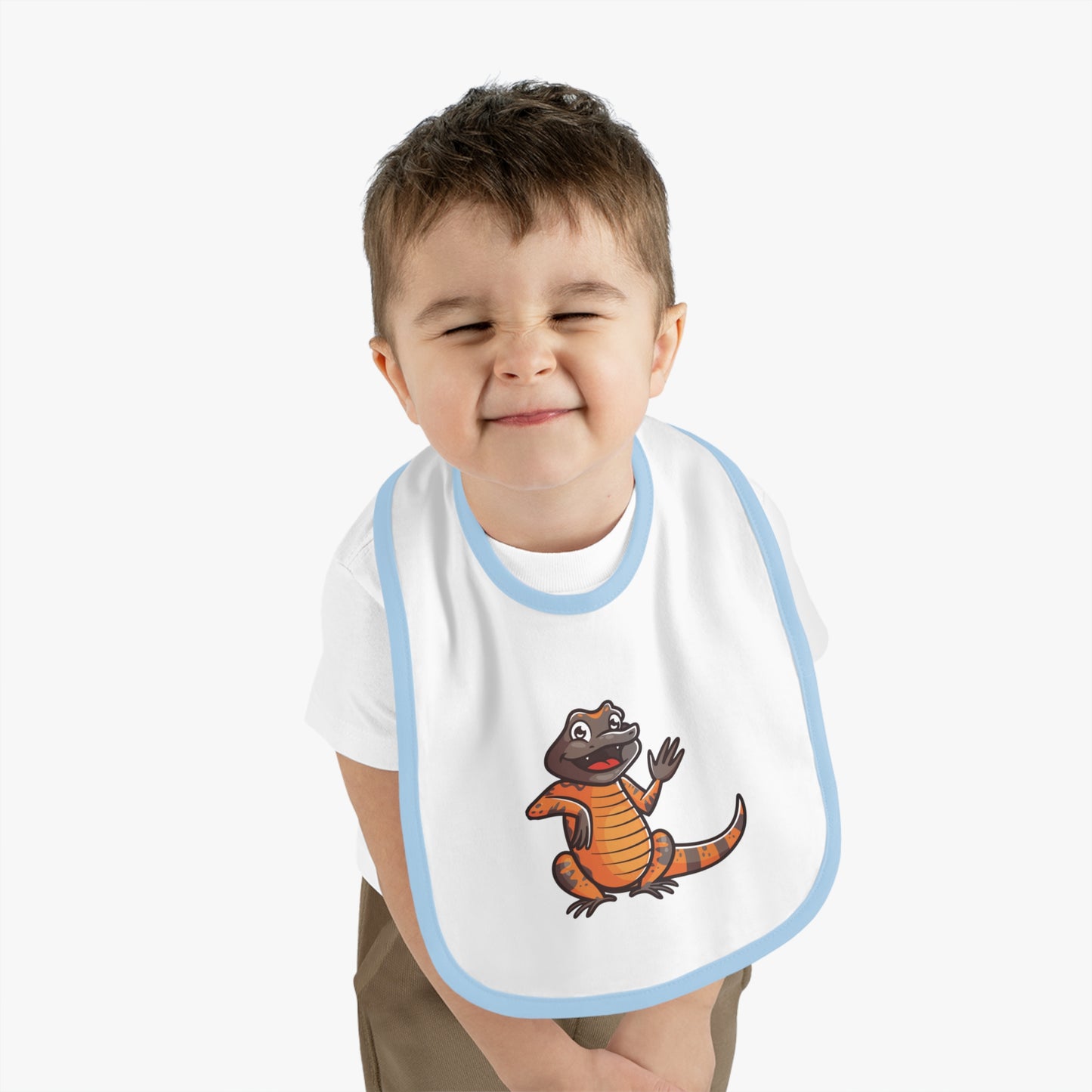 Gila Monster Contrast Baby Bib
