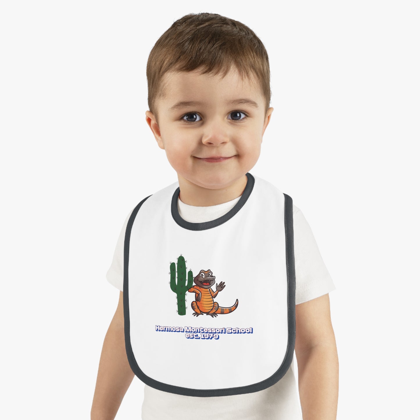 Embellished Logo Contrast Baby Bib