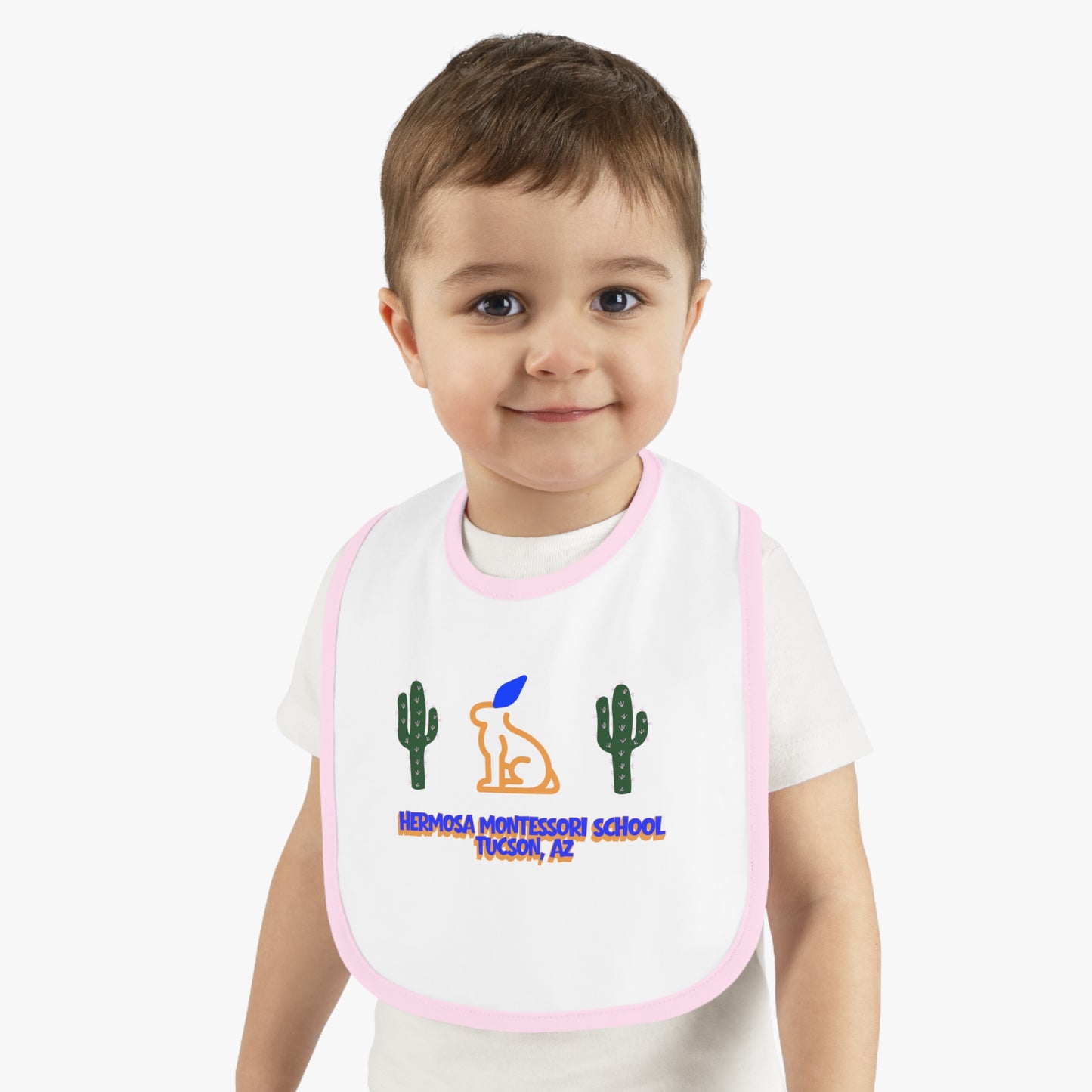 Vintage Hermosa Logo Contrast Baby Bib