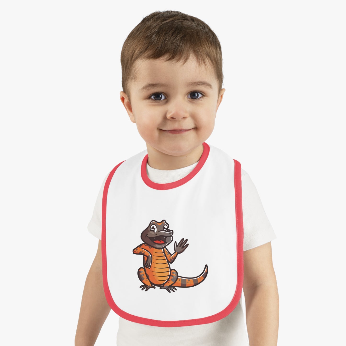 Gila Monster Contrast Baby Bib