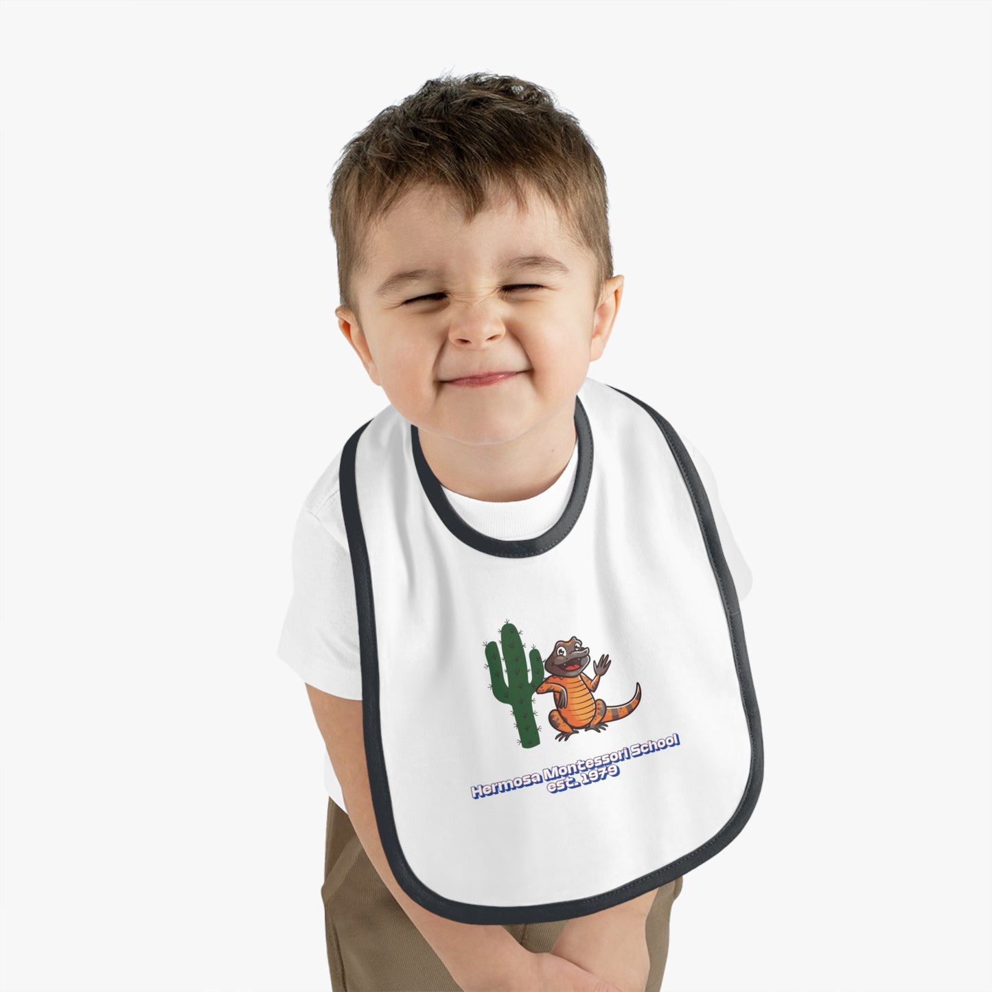 Embellished Logo Contrast Baby Bib