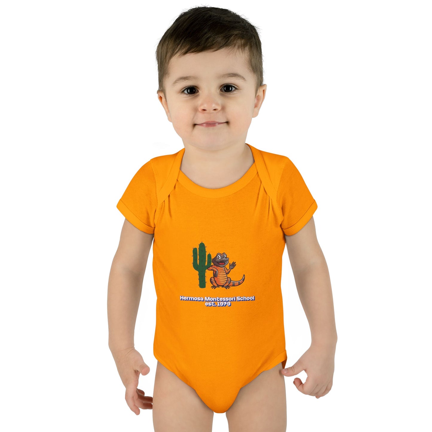 Embellished Logo Infant Bodysuit