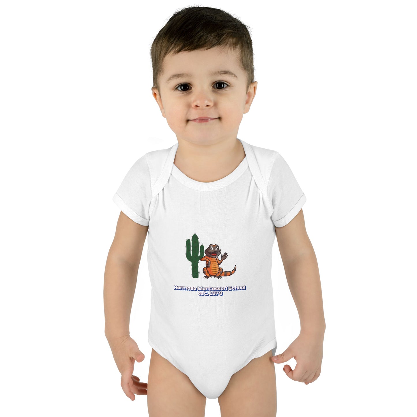 Embellished Logo Infant Bodysuit