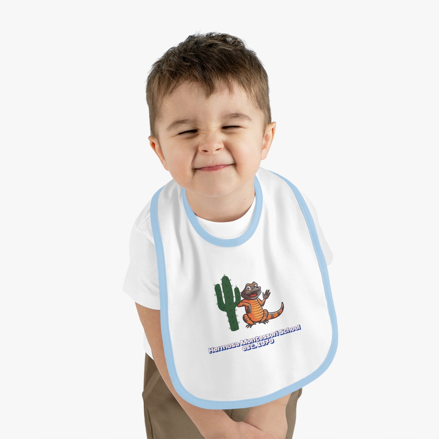 Embellished Logo Contrast Baby Bib