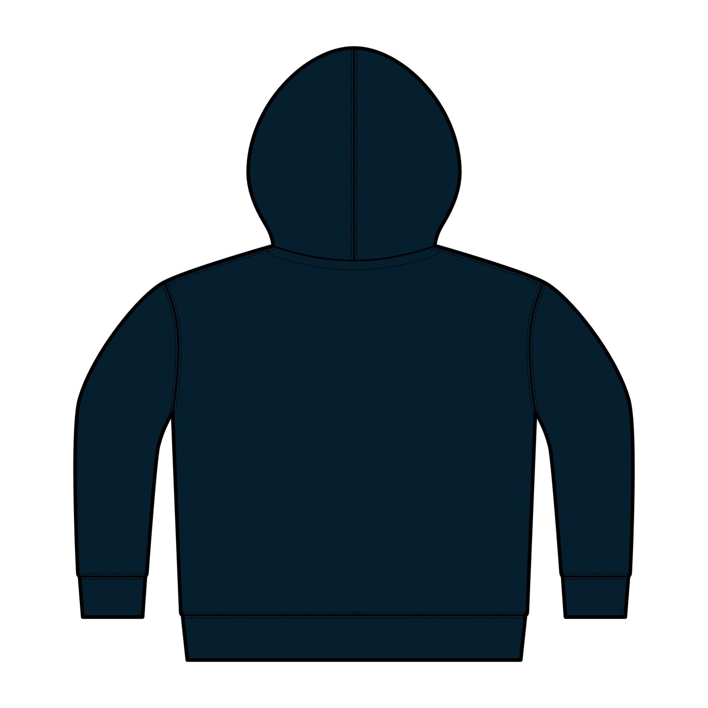 Toddler Zip Hoodie with Blue Montessori Emblem