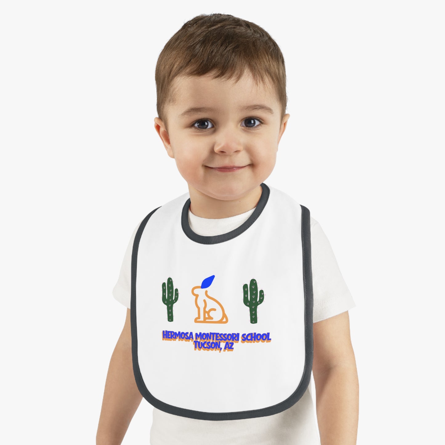 Vintage Hermosa Logo Contrast Baby Bib