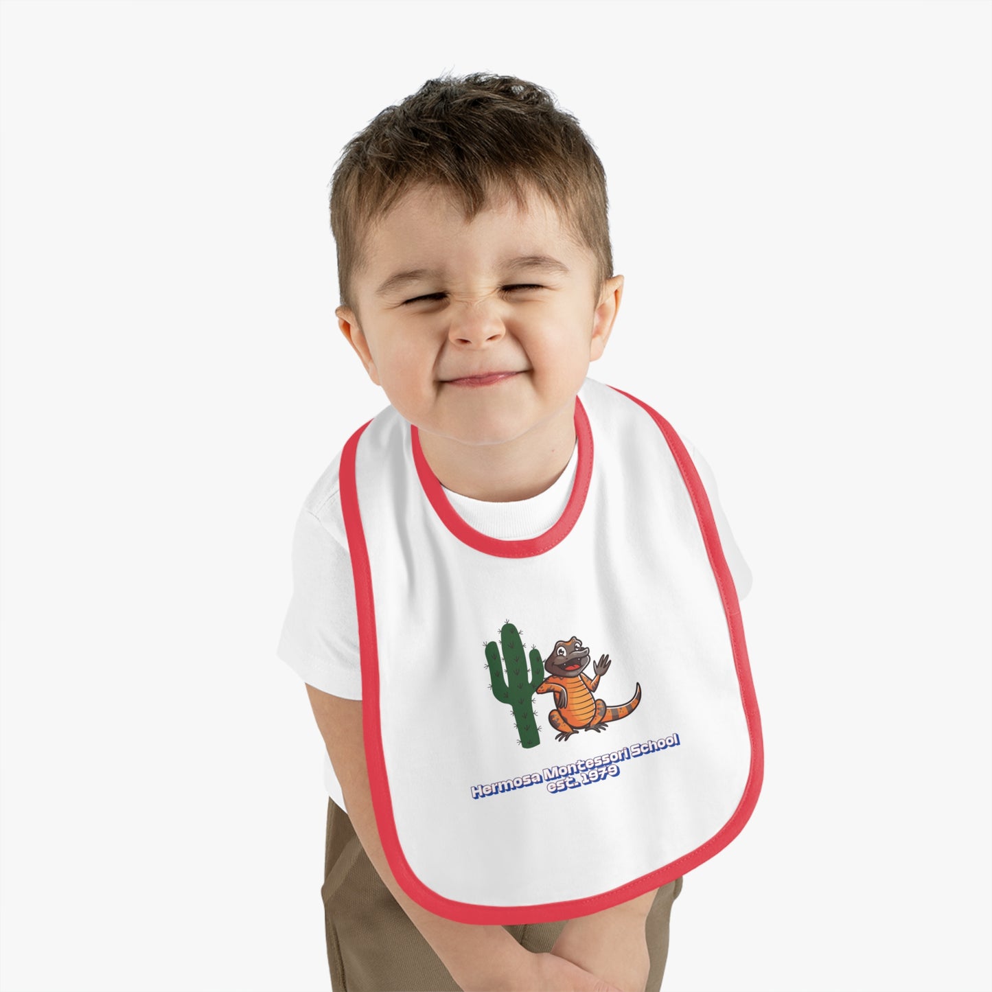 Embellished Logo Contrast Baby Bib