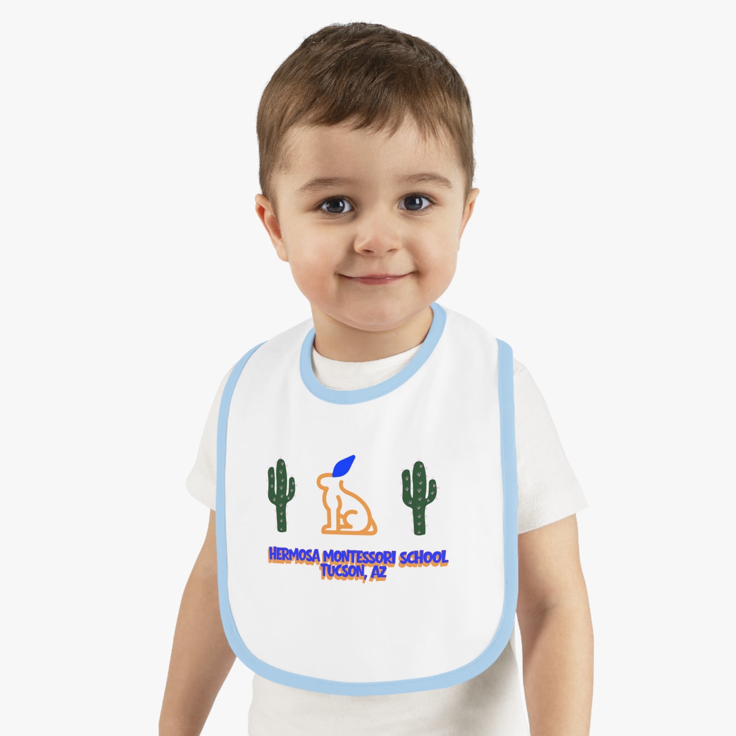 Vintage Hermosa Logo Contrast Baby Bib