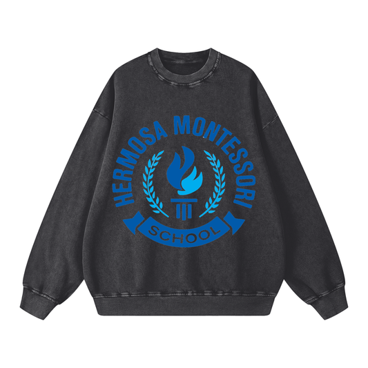 Snow Washed Hermosa Logo Crewneck